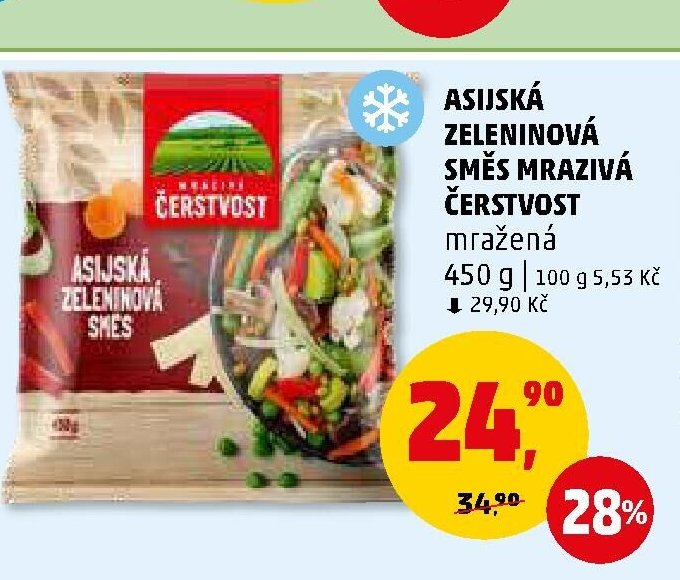 Asijská zeleninová směs mražená Čerstvost