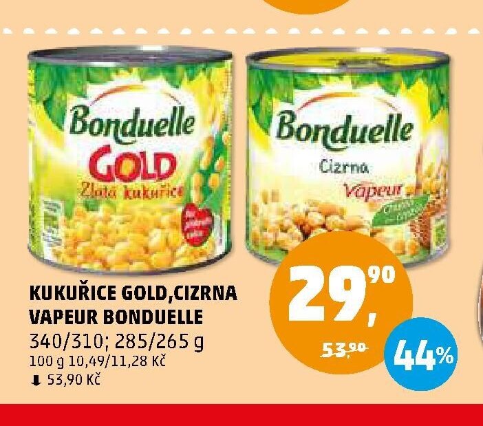 KUKUŘICE GOLD, CIZRNA VAPEUR BONDUELLE