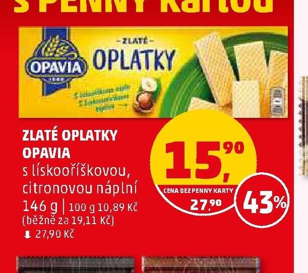 Zlaté oplatky Opavia