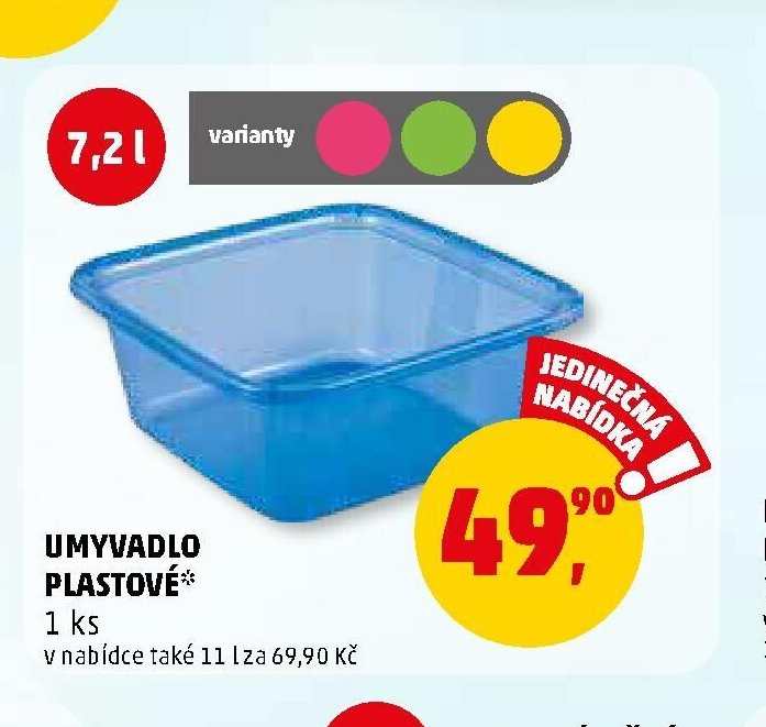 Umyvadlo plastové