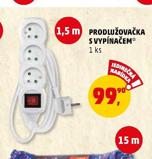 PRODLUŽOVAČKA S VYPÍNAČEM*