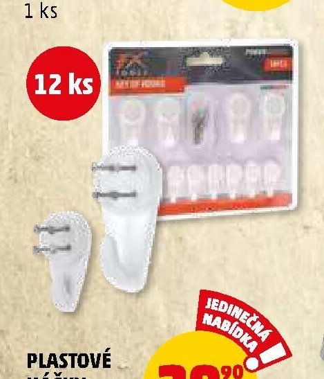 PLASTOVÉ HÁČKY NA ZEĎ*
