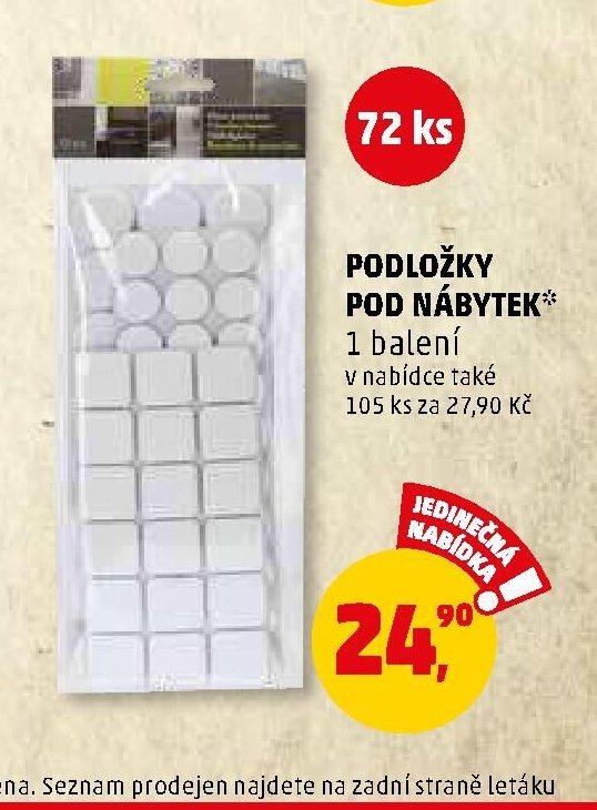 PODLOŽKY POD NÁBYTEK*