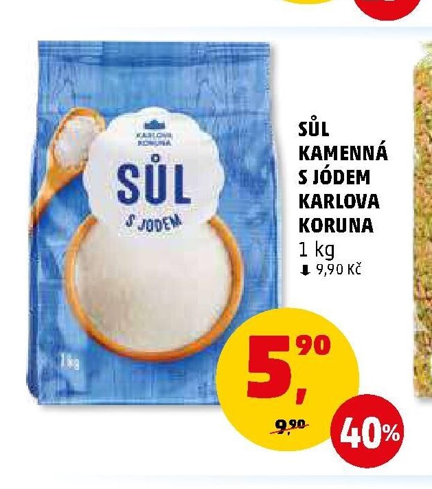 Sůl kamenná s jódem Karlova Koruna