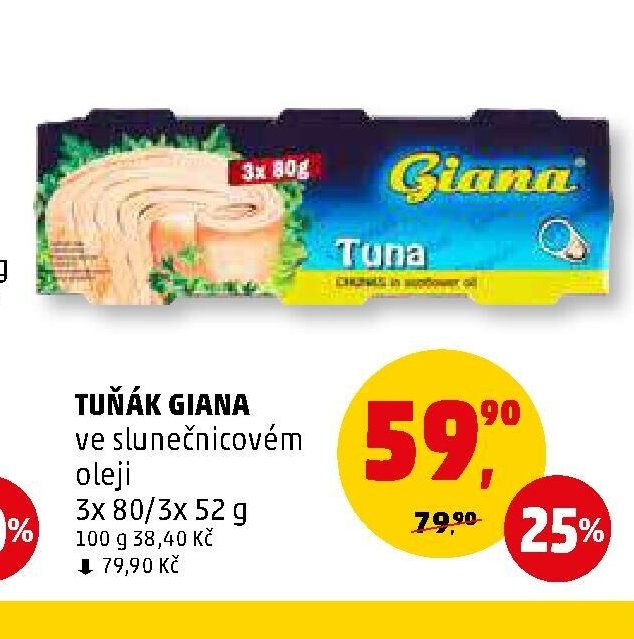 Tuňák Giana ve slunečnicovém oleji