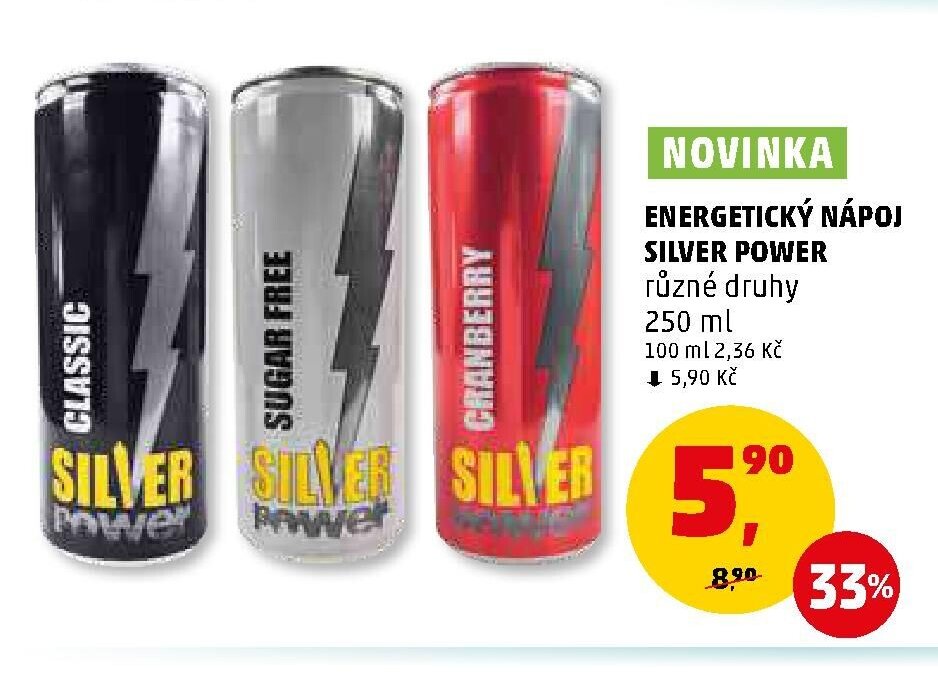 ENERGETICKÝ NÁPOJ SILVER POWER