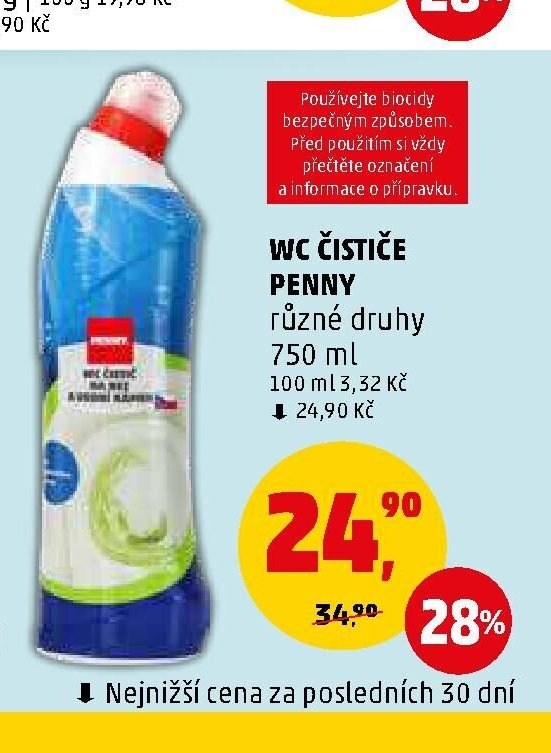 WC ČISTIČE PENNY různé druhy