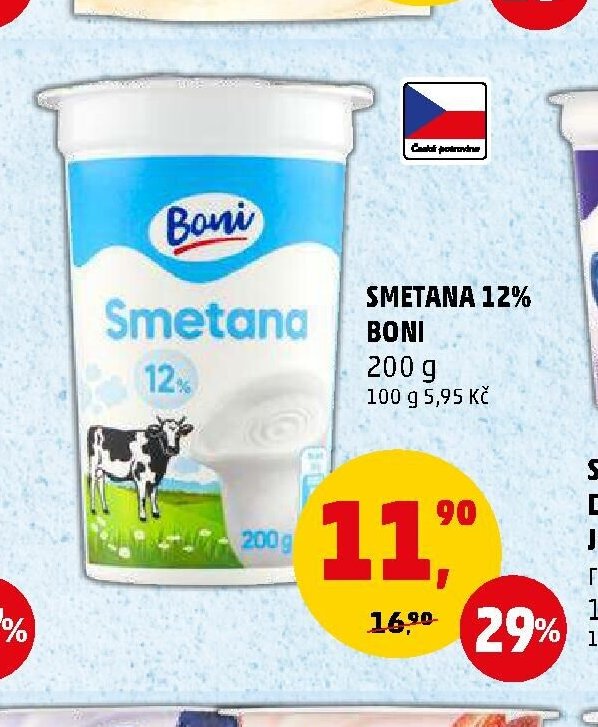 SMETANA 12% BONI