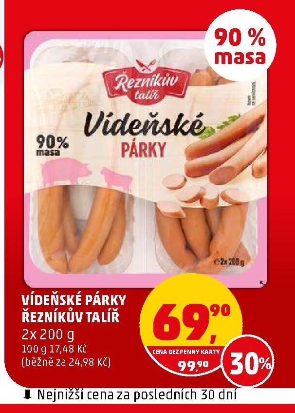 Vídeňské párky Řezníkův talíř