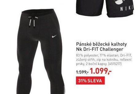 Pánské běžecké kalhoty Nk Dri-FIT Challenger