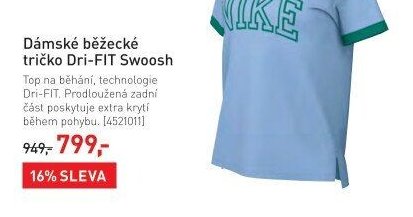 Dámské běžecké tričko Dri-FIT SWOOSH