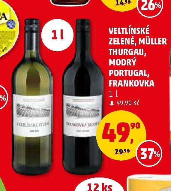 VELTLÍNSKÉ ZELENÉ, MÜLLER THURGAU, MODRÝ PORTUGAL, FRANKOVKA