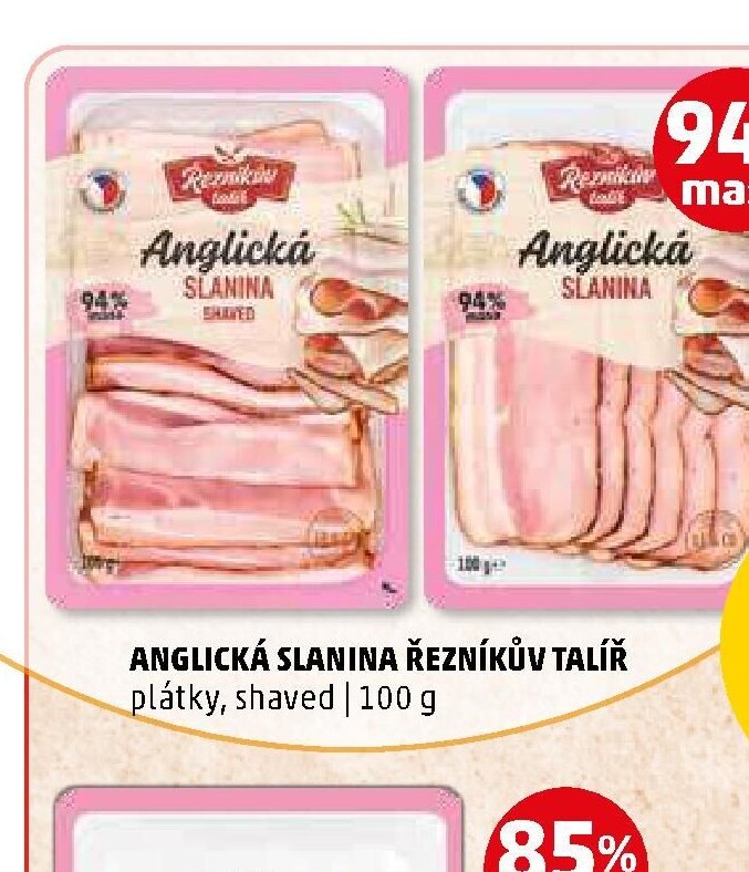 ANGLICKÁ SLANINA ŘEZNÍKŮV TALÍŘ plátky, shaved | 100 g