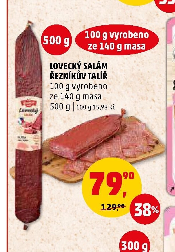 LOVECKÝ SALÁM ŘEZNÍKŮV TALÍŘ 500 g