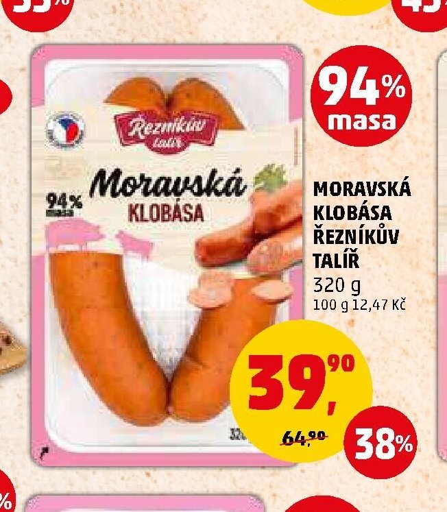 MORAVSKÁ KLOBÁSA ŘEZNÍKŮV TALÍŘ 320 g