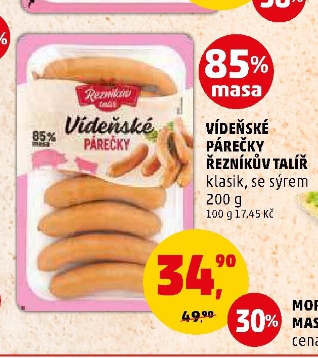 VÍDEŇSKÉ PÁREČKY ŘEZNÍKŮV TALÍŘ 200 g