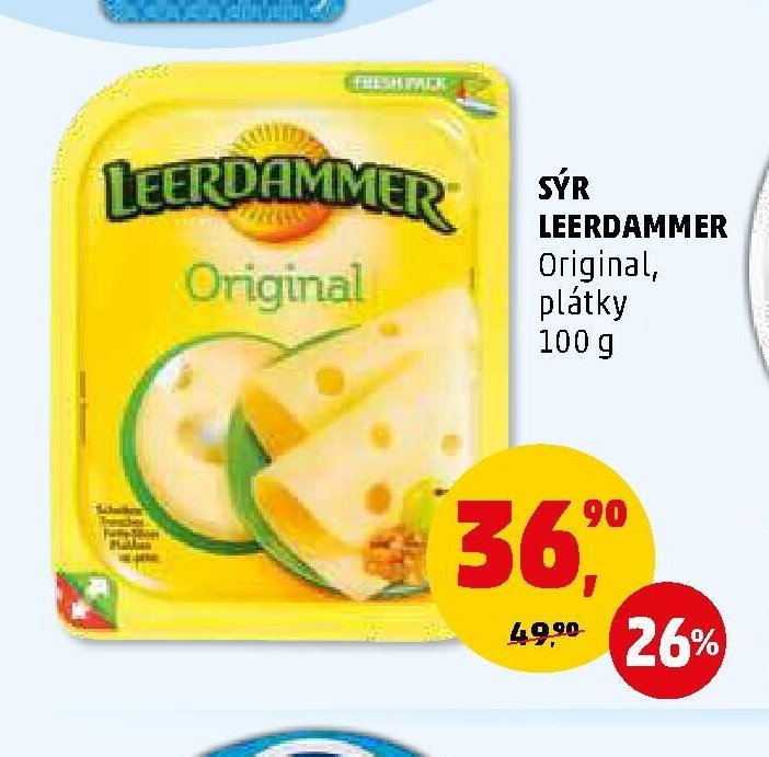 SÝR LEERDAMMER Original, plátky