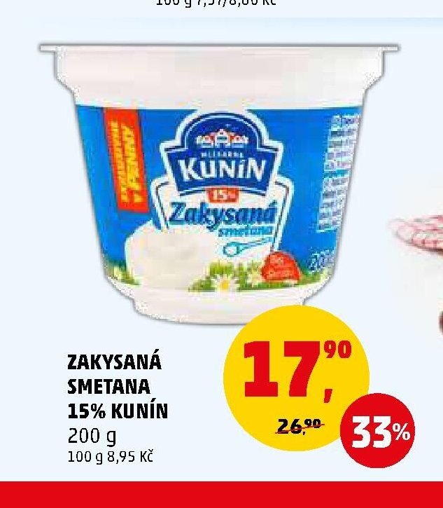 ZAKYSANÁ SMETANA 15% KUNÍN