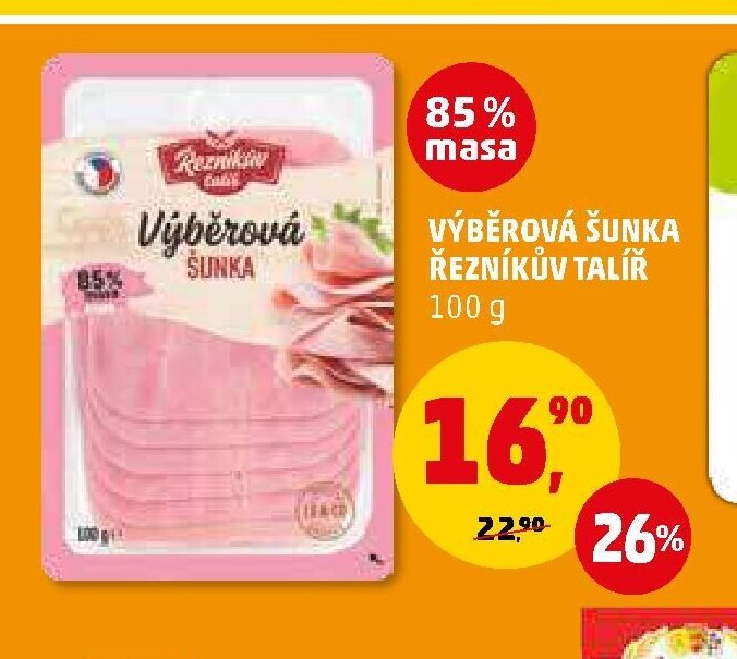 VÝBĚROVÁ ŠUNKA ŘEZNÍKŮV TALÍŘ