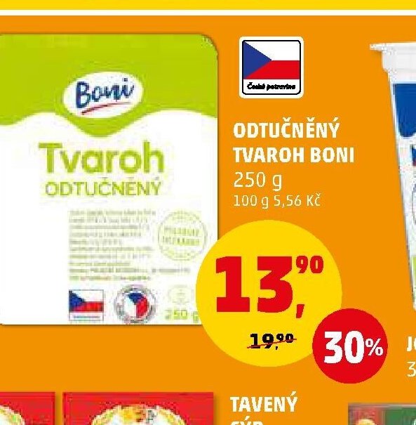 ODTUČNĚNÝ TVAROH BONI