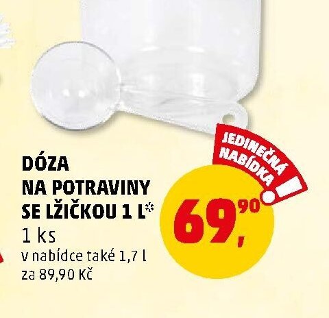 DÓZA NA POTRAVINY SE LŽIČKOU 1 l