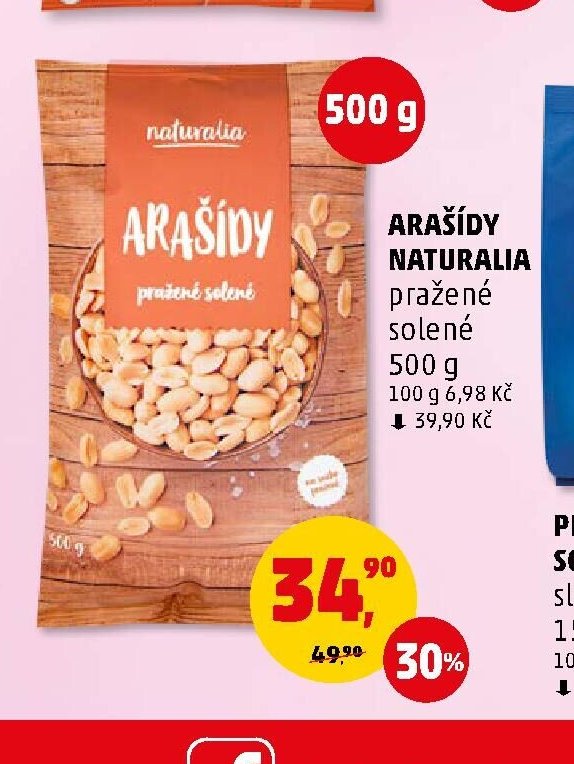 ARAŠÍDY NATURALIA pražené solené 500 g
