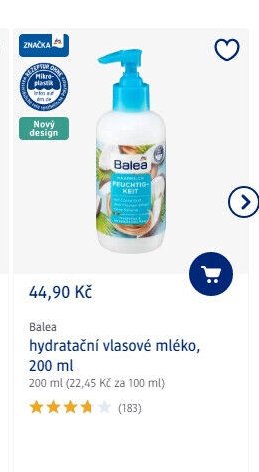 Balea hydratační vlasové mléko, 200 ml