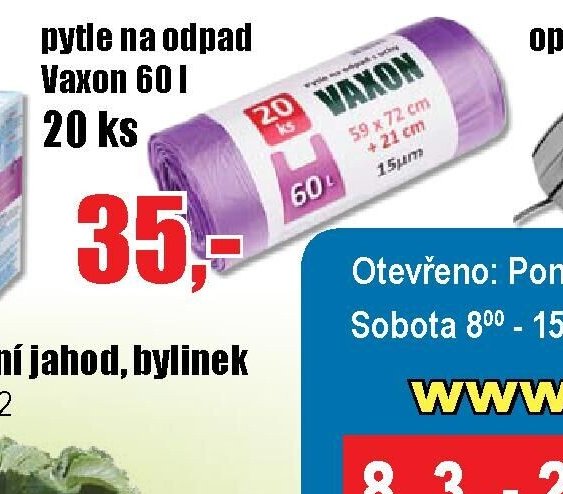 Pytle na odpad Vaxon 60 l 20 ks