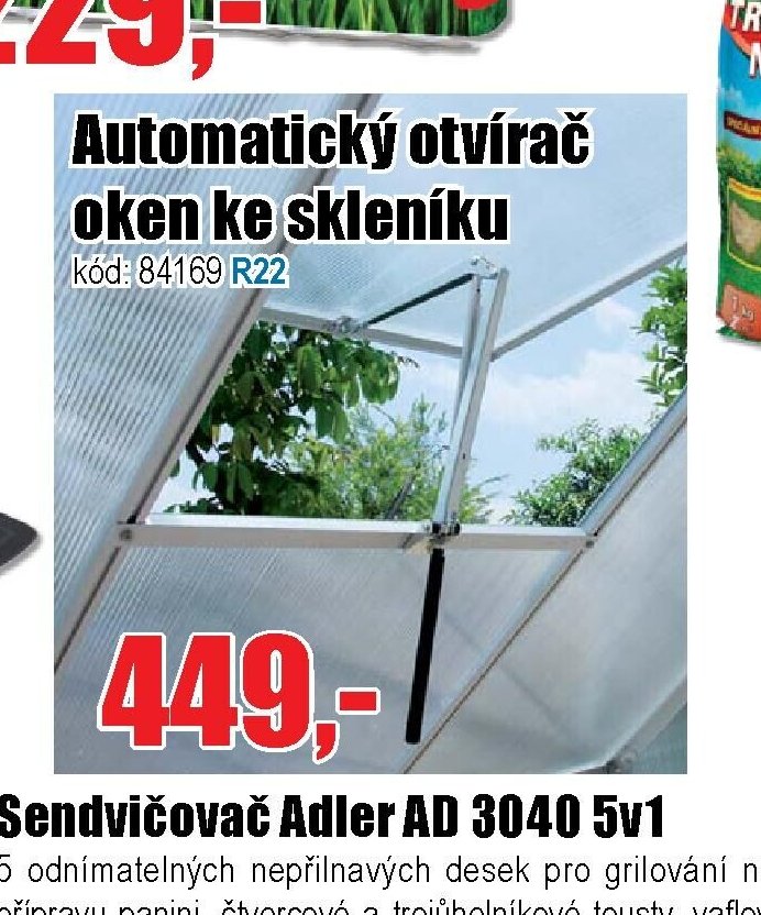Automatický otvírač oken ke skleníku