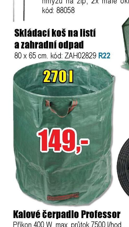 Skládací koš na listí