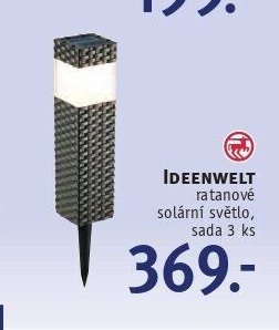 IDEENWELT ratanové solární světlo