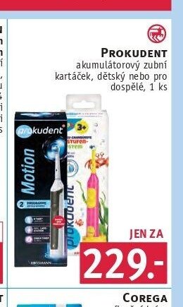 PROKUDENT akumulátorový zubní kartáček, dětský nebo pro dospělé, 1 ks