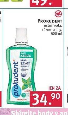 PROKUDENT ústní voda, různé druhy, 500 ml