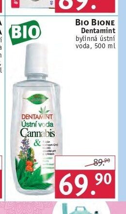 BIO BIONE Dentamint bylinná ústní voda, 500 ml