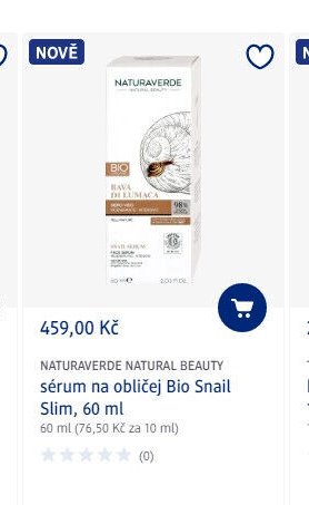 NATURAVERDE NATURAL BEAUTY sérum na obličej Bio Snail Slim, 60 ml