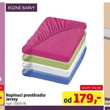 Napínací prostěradlo Jersey