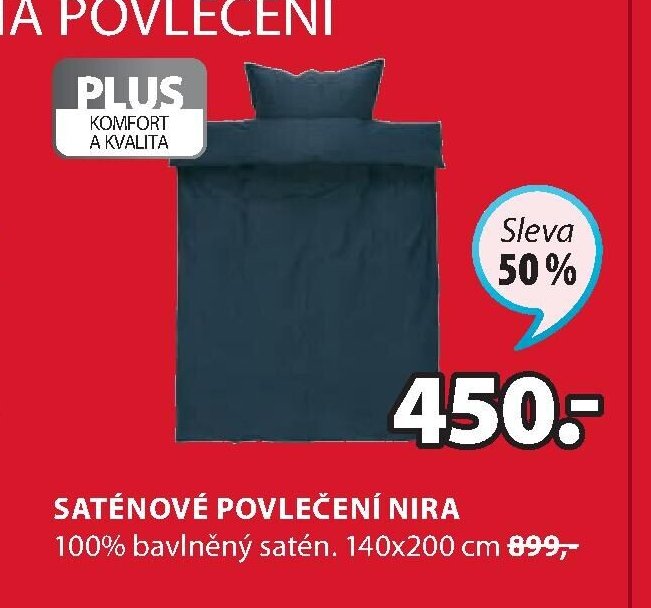 SATÉNOVÉ POVLEČENÍ NIRA
