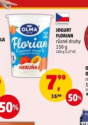 JOGURT FLORIAN různé druhy 150 g
