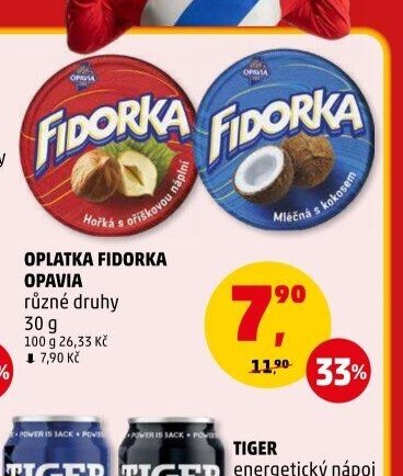 OPLATKA FIDORKA OPAVIA různé druhy 30 g