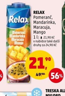 RELAX Pomeranč, Mandarinka, Maracuja, Mango 1 l