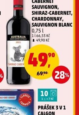 CABERNET SAUVIGNON, SHIRAZ-CABERNET, CHARDONNAY, SAUVIGNON BLANC 0,75 l
