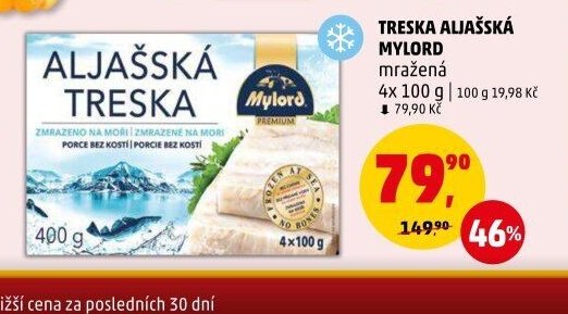 TRESKA ALJAŠSKÁ MYLORD mražená 4x 100 g