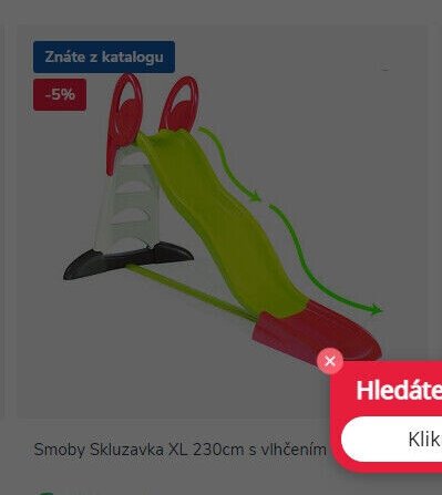 Smoby Skluzavka XL 230cm s vlhčením
