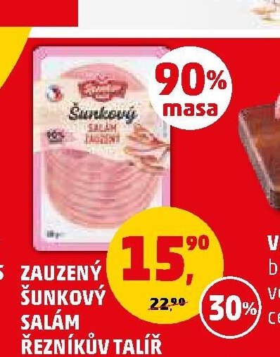 Zauzený šunkový salám Řezníkův talíř 100 g