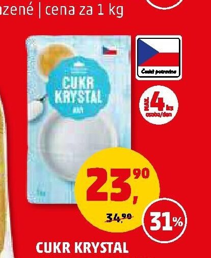 Cukr krystal Karlova koruna 1 kg