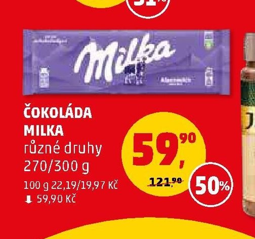 Čokoláda Milka 270/300 g