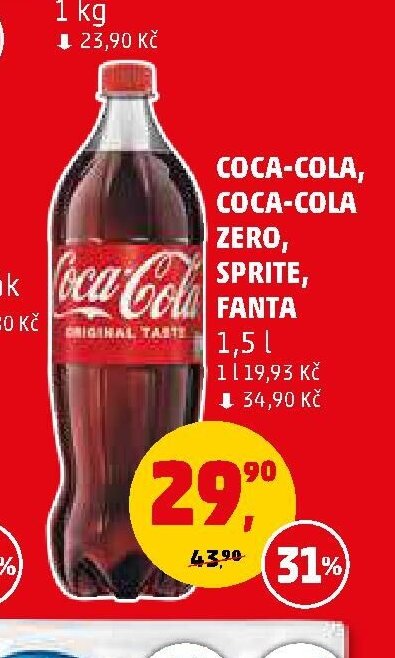 Coca-Cola / Sprite / Fanta 1,5 l