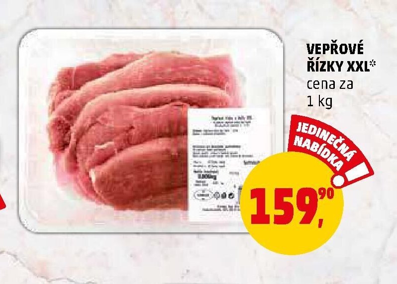 VEPŘOVÉ ŘÍZKY XXL* cena za 1 kg