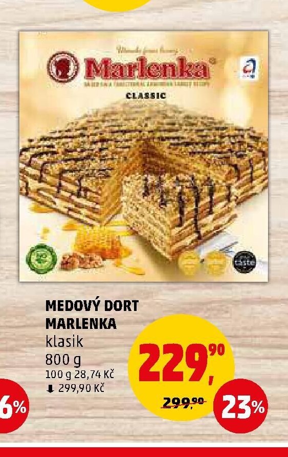 MEDOVÝ DORT MARLENKA klasik 800 g