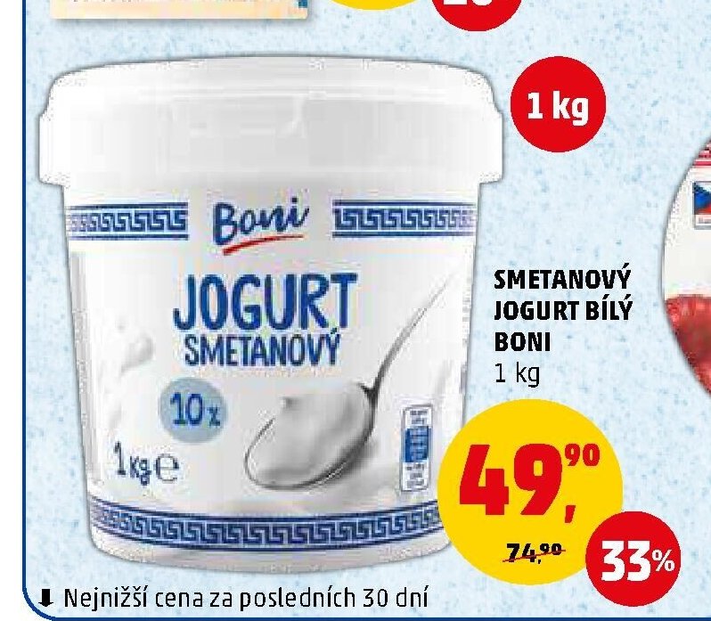 SMETANOVÝ JOGURT BÍLÝ BONI